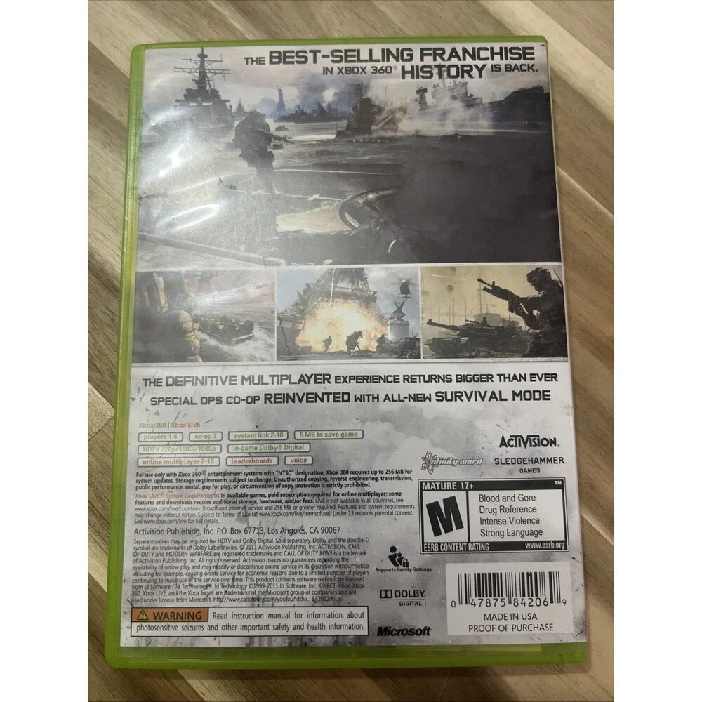 Call of Duty: Modern Warfare 3 (Xbox‎ 360, 2011)